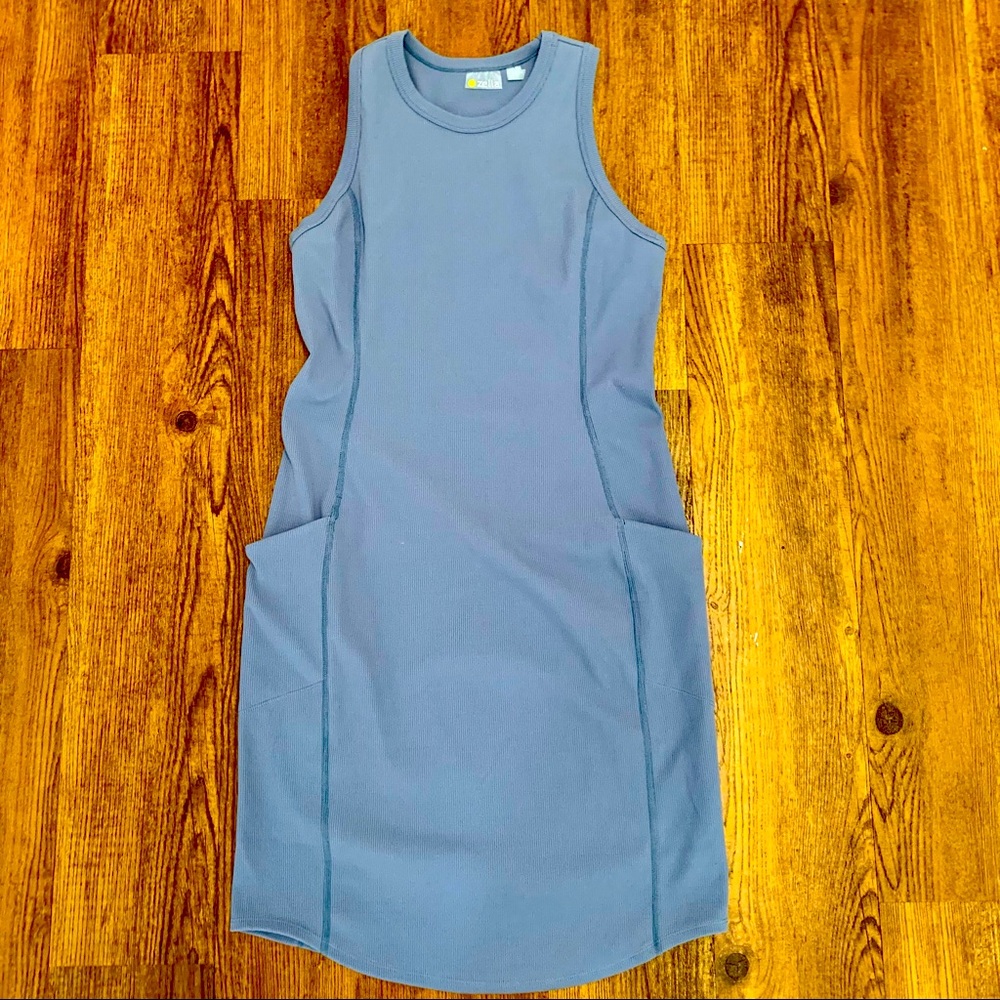 NWOT Zella Grey Folkstone Live In Rib Pocket Dress